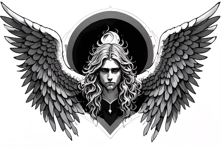 Gaurdian Angel Wings Spread Wide Male