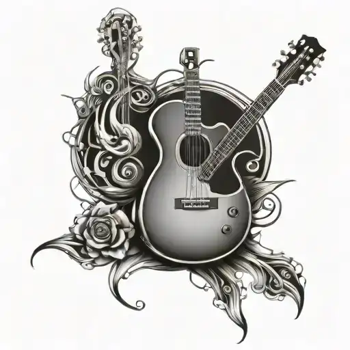 Guitar Transforming In To Music