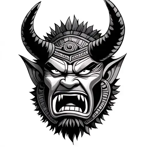 Oni Mask Mayan