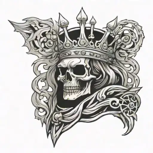 Skeleton King With A Crown Sleeve