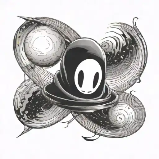 No Face Sitting On A Saturn's Ring