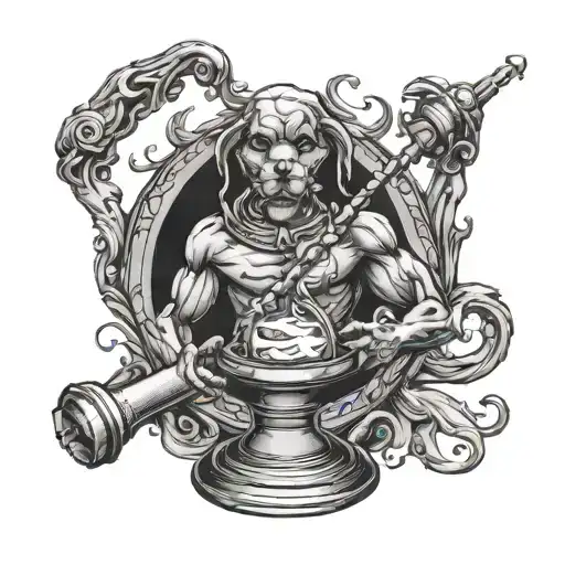 Pluto Holding Hourglass