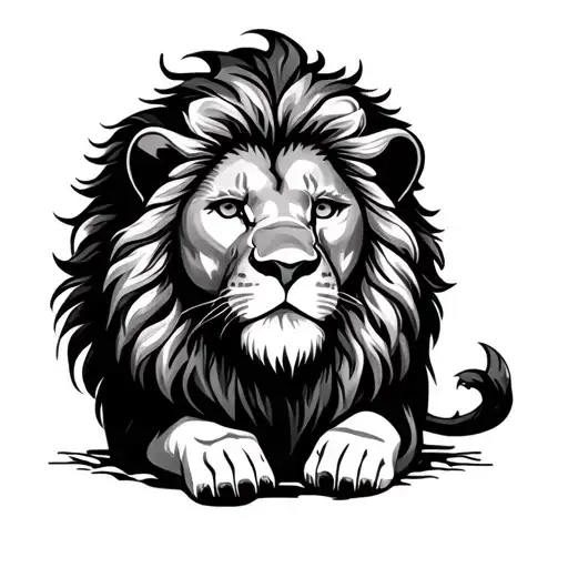 Lion Resembling Recovery Fighting And Resilience Growth Strength Family