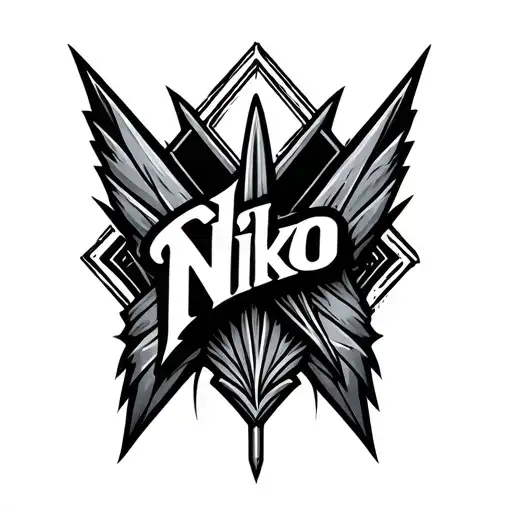 Arrow Tattoo With Name Niko