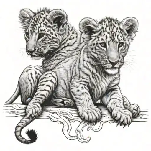 Lion Cubs Line Work