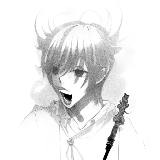 A Kpop Idol With A Sword As A Microphone Stand