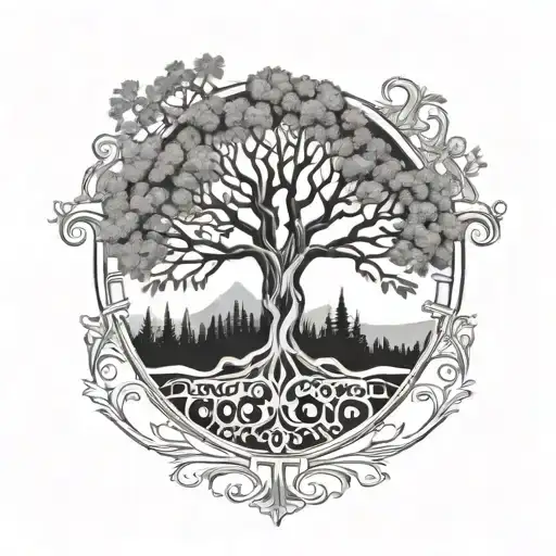 Tree Of Life And Forest