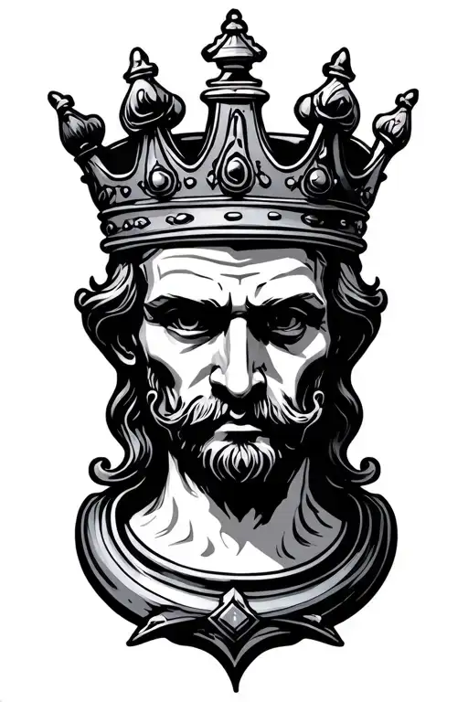 King Chess Piece Wearing Crooked Crown