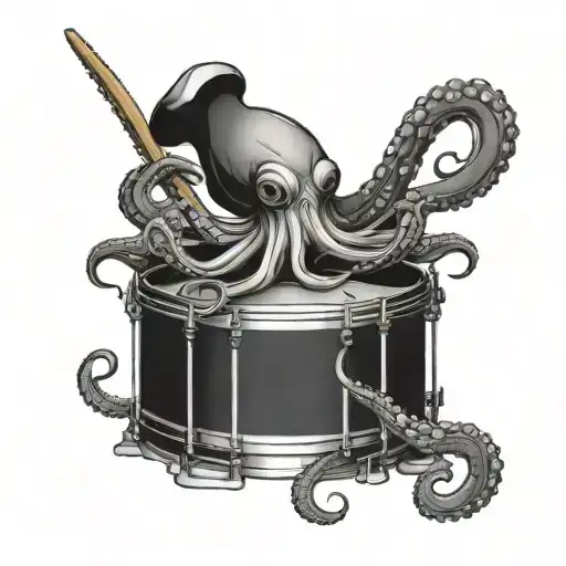 Octopus Holding Drum Sticks