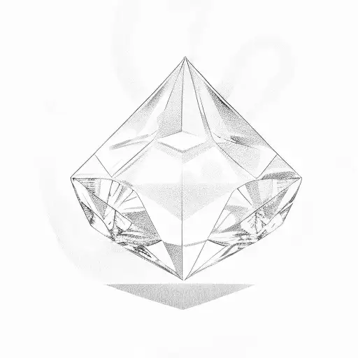 A Green Diamond On A Black Background