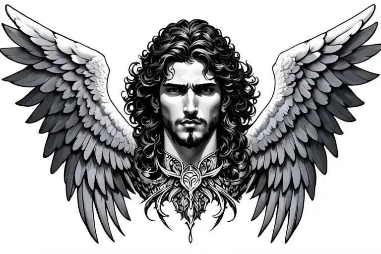 Gaurdian Angel Wings Spread Wide Male