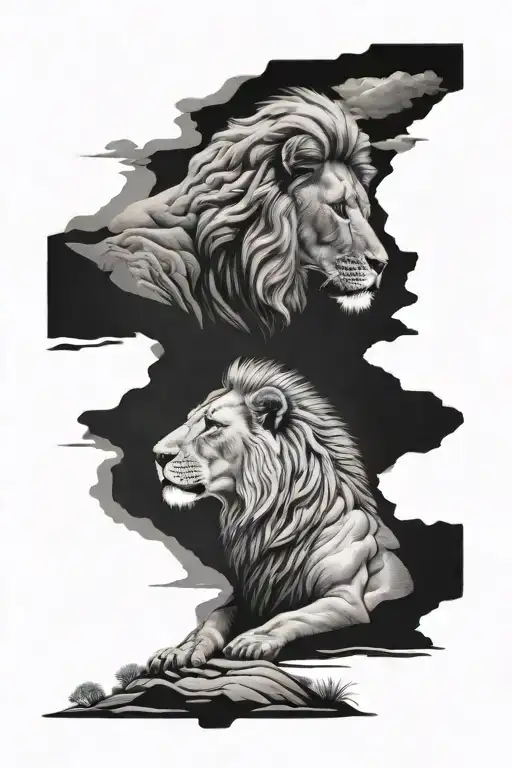 Lion Desert Landscape