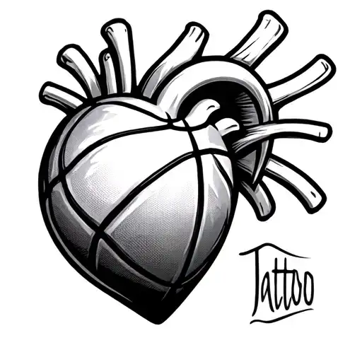 Heart Line With Basketball