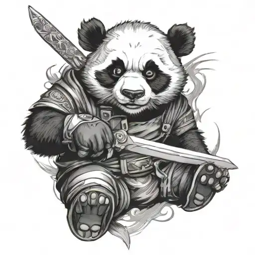 Assassin Panda Using Hidden Blade