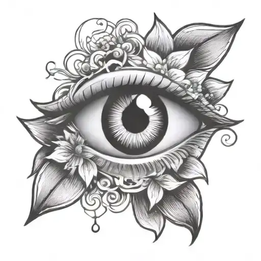 Star And Flower Inside Eye