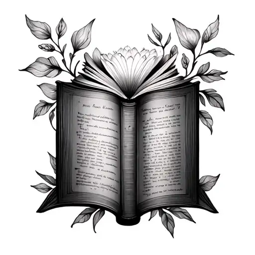 Floral Design With Book Design