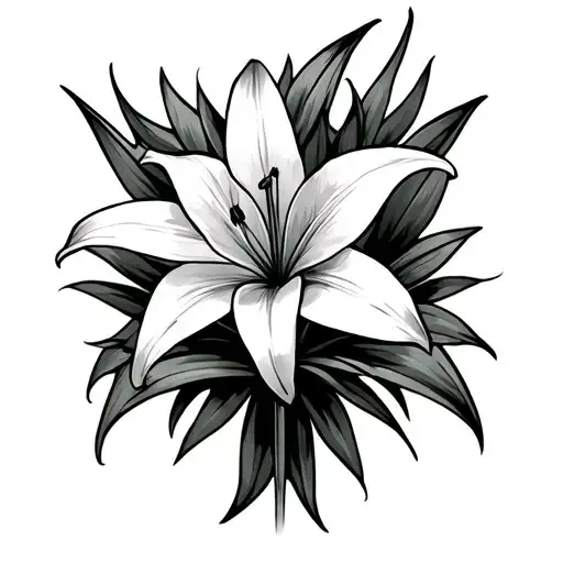 Easter Lily Cross Happy Easter