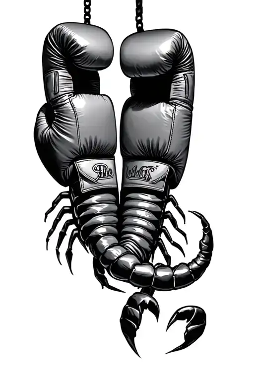 Boxing Gloves Hanging And Scorpion