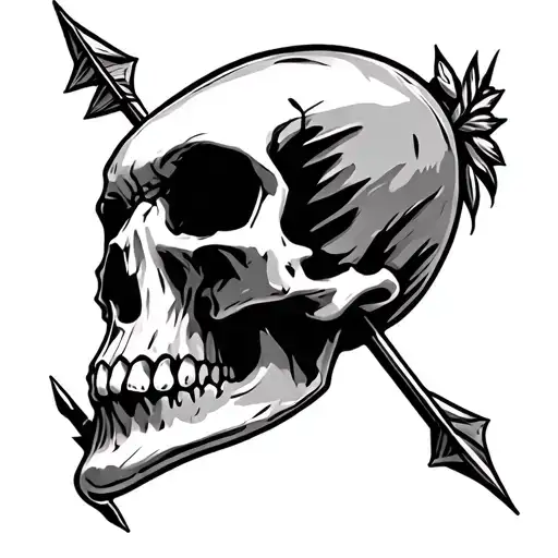 Skull Arrow Piercing