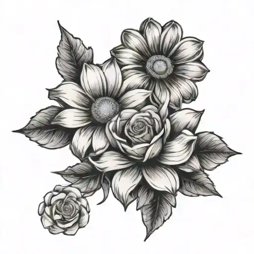 Daisy And Rose With Unconditional Love Symbol