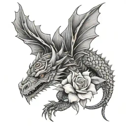 Daisy And Rose With Dragon Wrapped