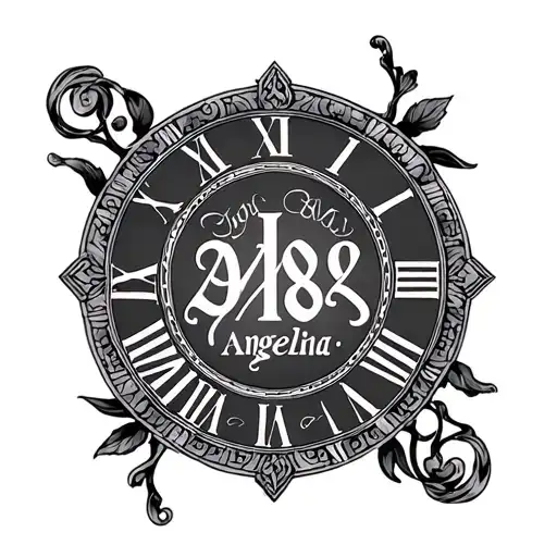 1988 Roman Numerals With Name Incorporated In The Middle Angelina