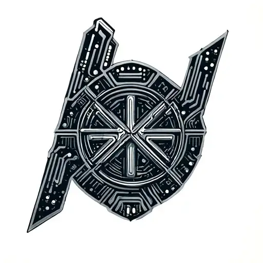 Jedi Symbol In A Circuit Board Style