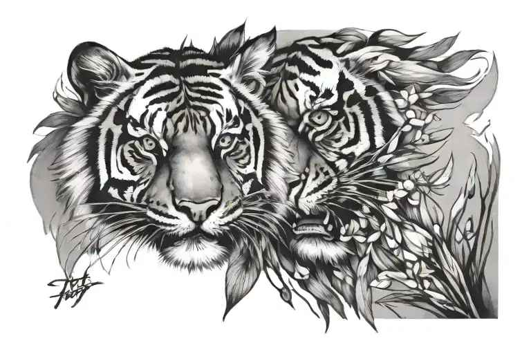 Tiger Eyes On Forearm