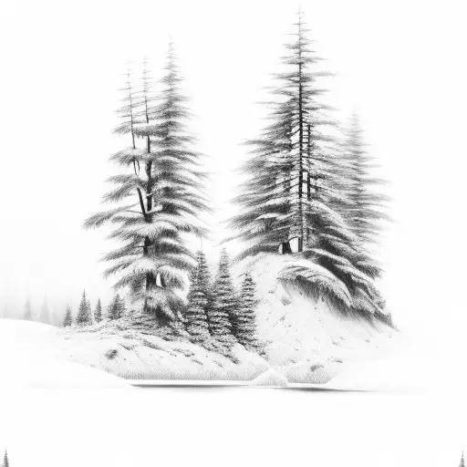 Pine Tree Mountain Snow Lake