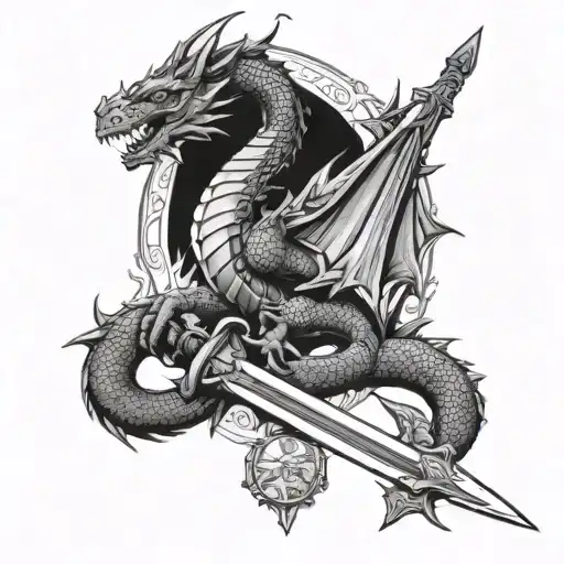 Dragon And Sword And Sunshine Comes