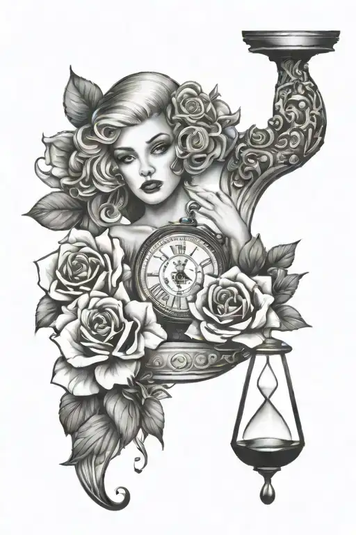 Sythe With A Hourglass