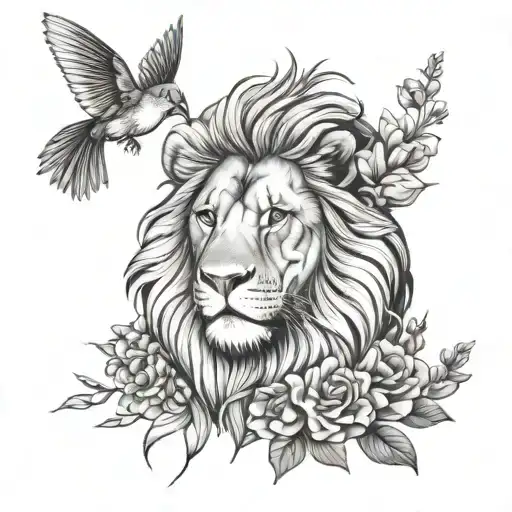 Lion And Hummingbird