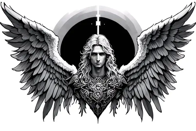 Gaurdian Angel Wings Spread Wide Male