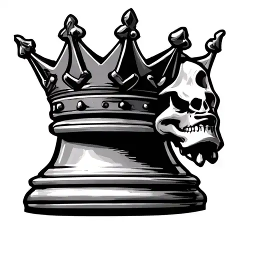Gangster King Chess Piece With Crooked Crown