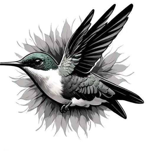Small Humming Bird No Color