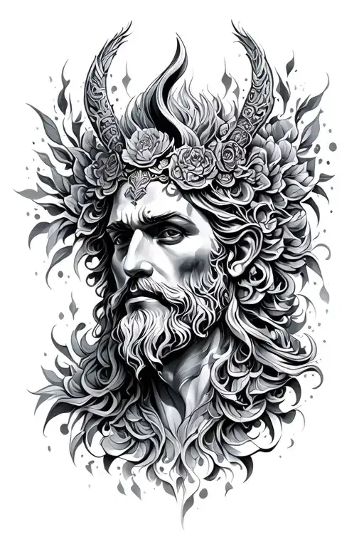 Fine Line Art Graphic Style The Creator God