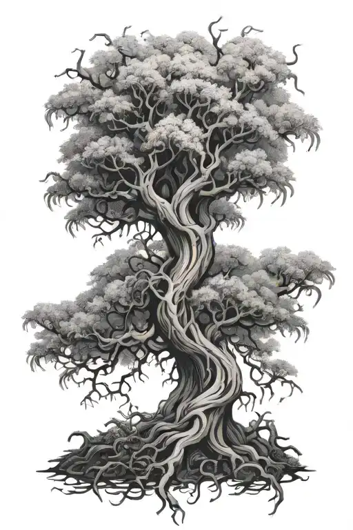 Dragon Tree Of Life With Roots