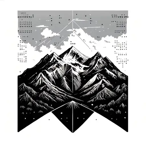 A Hidden Message In Morse Code Hidden Within A Mountain Landscape