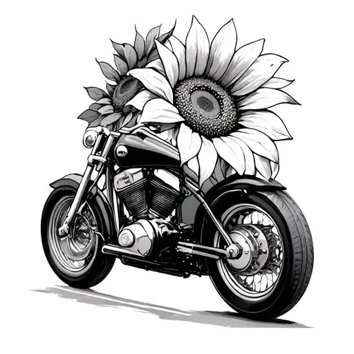 Motorcycle Sunflower Basketball