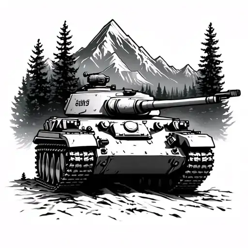 Marine Corps Tank Shoots Aforest And Mountain