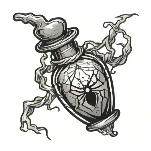 Potion Bottle With Spider Inside