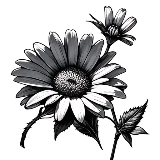 Larkspur Flower With A Daisy Flower With A Honeysuckle Flower