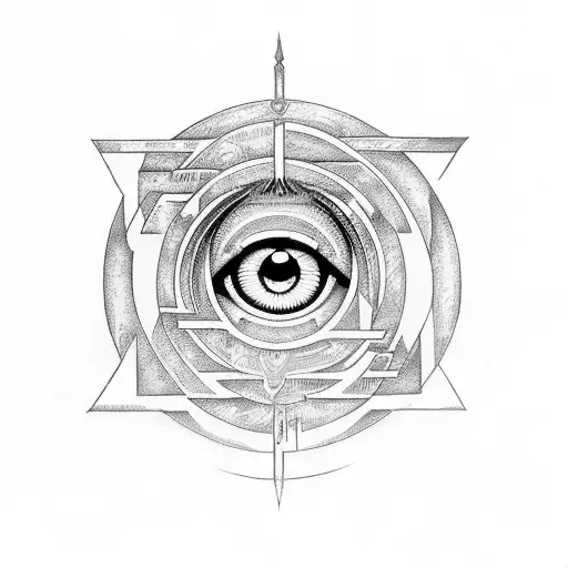 Evil Eye Above A Maze