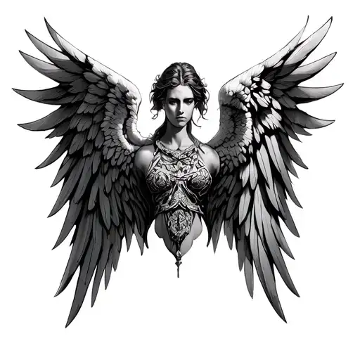 Gaurdian Angel Wings Spread Wide