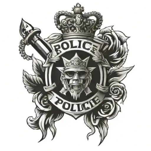 Police Tattoo Design