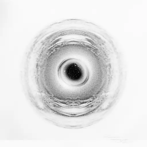 An Abstract Representation Of A Camera Shutter Opening Into A Galaxy