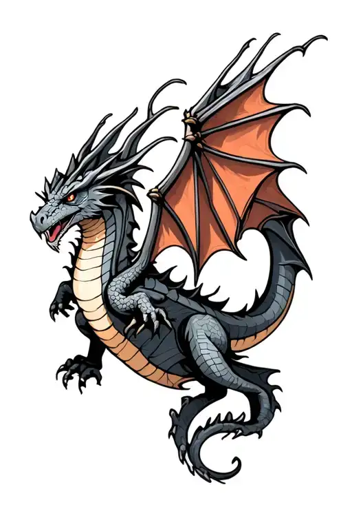 Big Wyvern As A Book Dragon