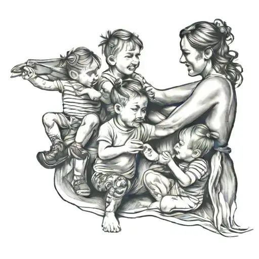 Mum Of 7 Kids Playing