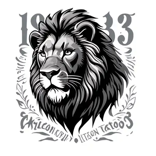 Lion Head With 1983 Written