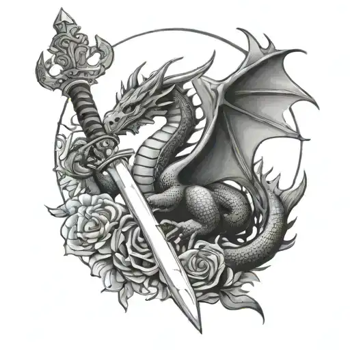 Dragon And Sword And Sunshine Comes